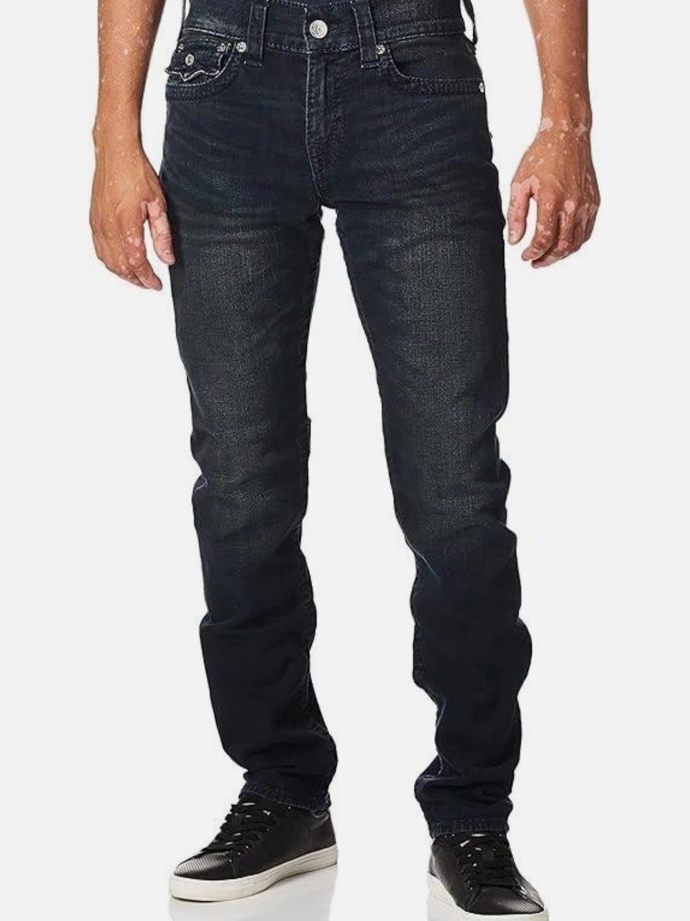 True Religion Men's Slim Straight Jeans -Dark Blue